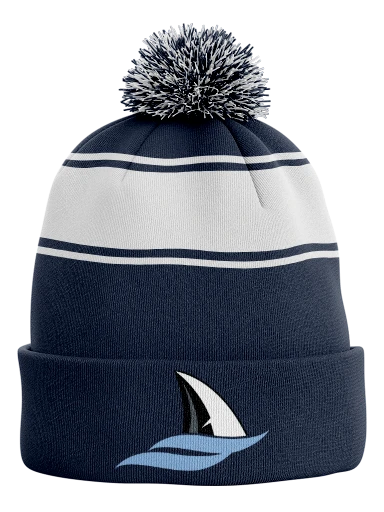 Stripe Pom Pom Beanie preview, front