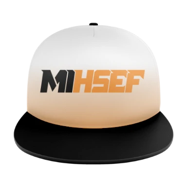 Sublimated 5 Panel Solid Flat Bill Cap preview, front
