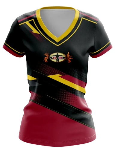 Custom Vneck Fitted Esports Jersey preview, front