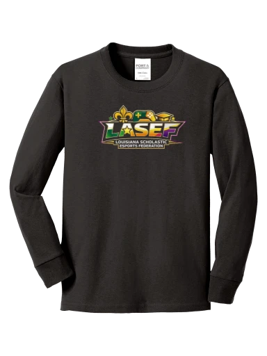 LASEF Youth Long Sleeve Core Cotton Tee preview, front