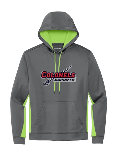 Sport-Tek Sport-Wick Fleece Colorblock Hooded Pullover preview, front