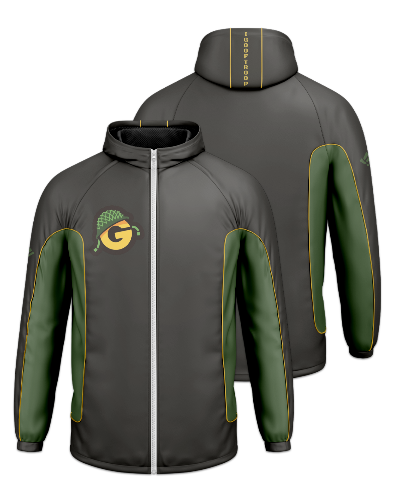 Rendered product preview, stack