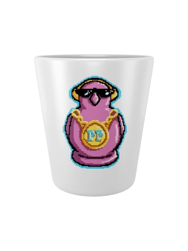 2oz Peeps Shot Glass preview, front