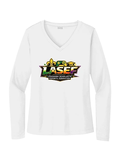 LASEF Women's Long Sleeve PosiCharge Competitor V-Neck Tee preview, front