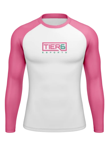 Tier 6 Team Store Men’s Compression Raglan Long Sleeve Rash Guard preview, front