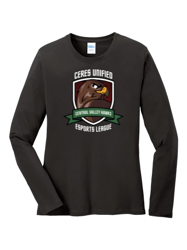 Port & Co Women's Long Sleeve Core Cotton Tee preview, front