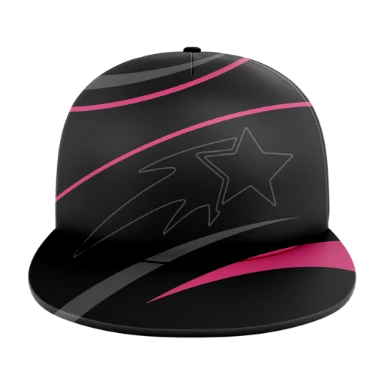 Sublimated 5 Panel Solid Flat Bill Cap preview, front