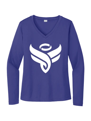Sport-Tek Women's Long Sleeve PosiCharge Competitor V-Neck Tee preview, front