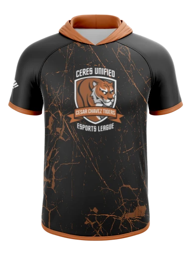 Sublimated Short Sleeve Hooded T-Shirt preview, front