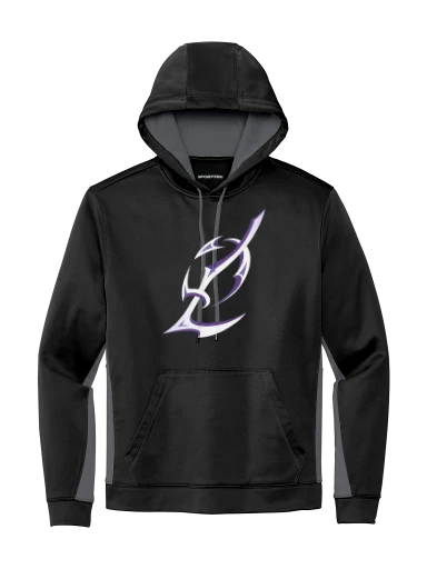 Sport-Tek Sport-Wick Fleece Colorblock Hooded Pullover preview, front