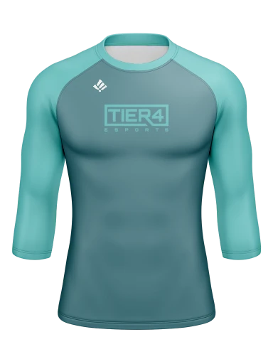 Tier 4 Esports Team Store Men’s Compression Raglan Long Sleeve Rash Guard preview, front