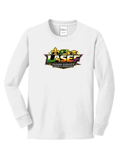 LASEF Youth Long Sleeve Core Cotton Tee preview, front