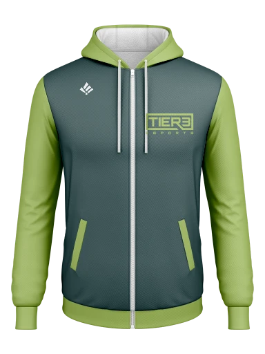 Tier 3 Team Store Full Zip Poly Fleece Hoodie preview, front