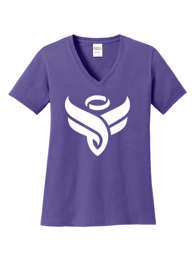 Port & Co Women's Core Cotton V-Neck Tee preview, front