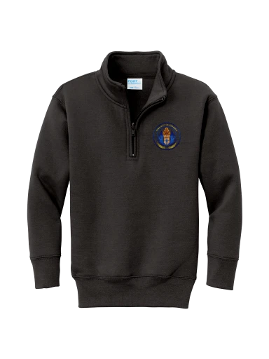 Port & Co Youth Core Fleece 1/4-Zip Pullover Sweatshirt preview, front