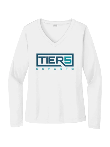 Tier 5 Fundraising Store Women's Long Sleeve PosiCharge Competitor V-Neck Tee preview, front