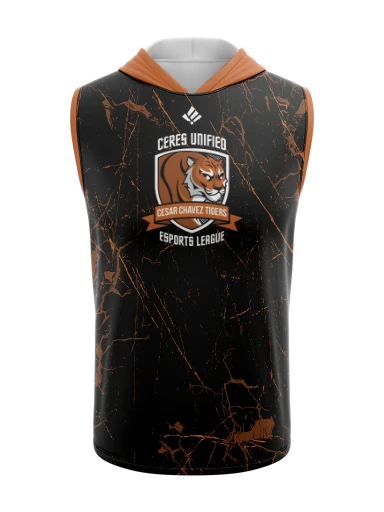 Sublimated Sleeveless Hoodie preview, front