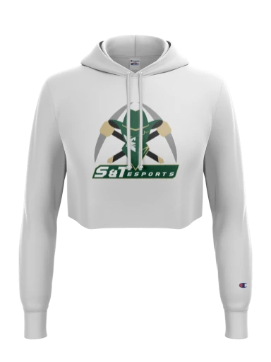 Champion Women's Reverse Weave Cropped Cut-Off Hooded Sweatshirt preview, front