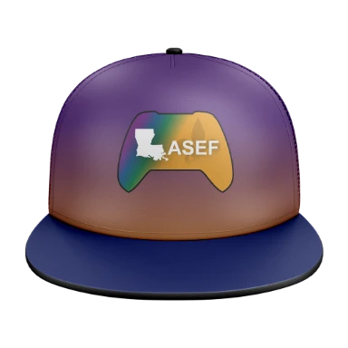 5 Panel Mesh Flat Bill Sublimated Trucker Cap preview, front