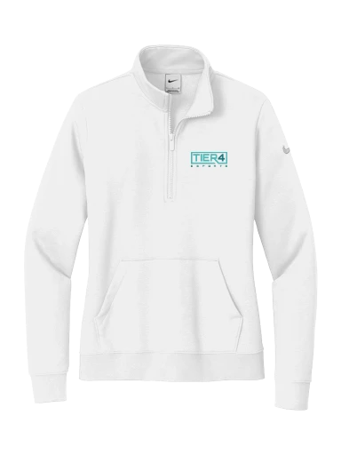 Tier 4 Fan Store Nike Women's Club Fleece Sleeve Swoosh 1/2-Zip preview, front