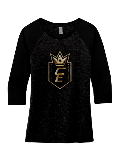 District Women's Perfect Tri 3/4-Sleeve Raglan preview, front