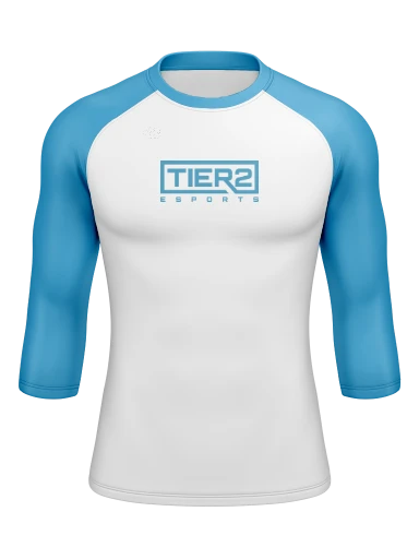 Tier 2 Team Store Men’s Compression Raglan Long Sleeve Rash Guard preview, front