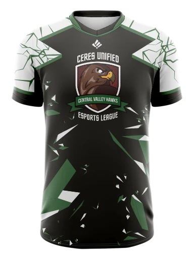Split Collar Esports Jersey preview, front
