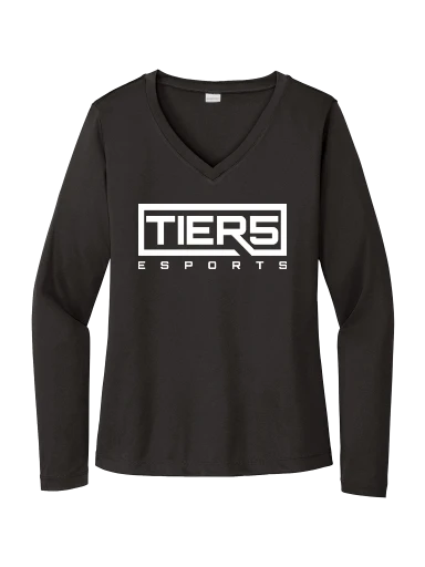 Tier 5 Fundraising Store Women's Long Sleeve PosiCharge Competitor V-Neck Tee preview, front