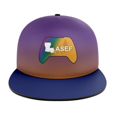 Sublimated 5 Panel Solid Flat Bill Cap preview, front