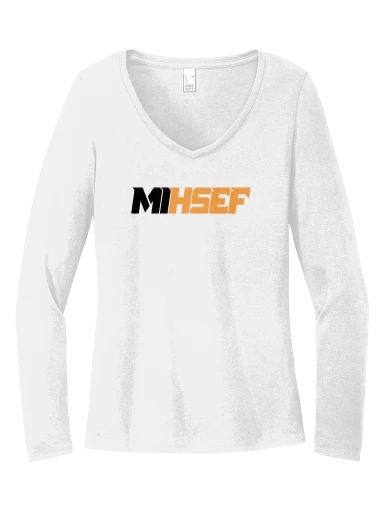 District Women's Perfect Tri Long Sleeve V-Neck Tee preview, front