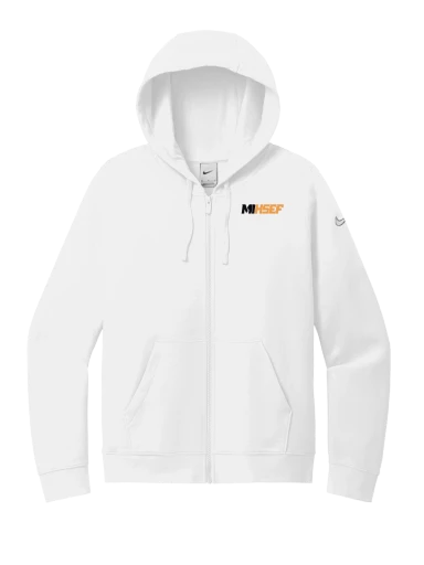 Nike Women's Club Fleece Sleeve Swoosh Full-Zip Hoodie preview, front