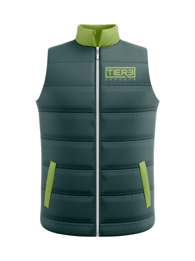 Tier 3 Team Store Puffer Vest preview, front