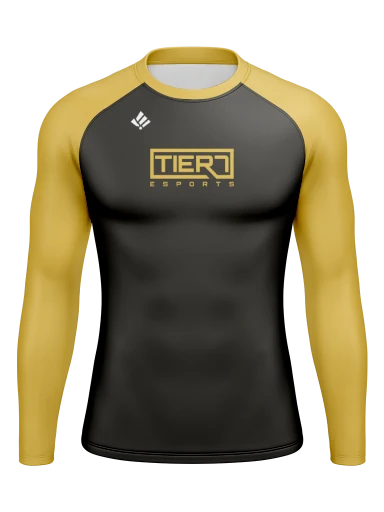 Men’s Compression Raglan Long Sleeve Rash Guard preview, front