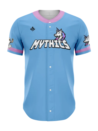 Sublimated Full Button Baseball Jersey preview, front