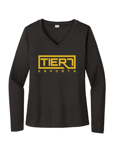 Women's Long Sleeve PosiCharge Competitor V-Neck Tee preview, front