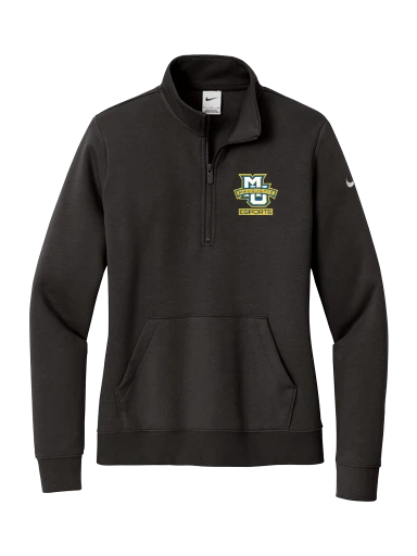 Nike Women's Club Fleece Sleeve Swoosh 1/2-Zip preview, front