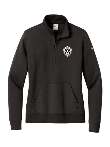 Nike Women's Club Fleece Sleeve Swoosh 1/2-Zip preview, front