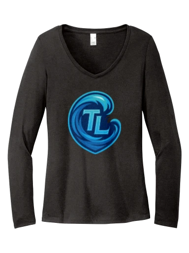 District Women's Perfect Tri Long Sleeve V-Neck Tee preview, front