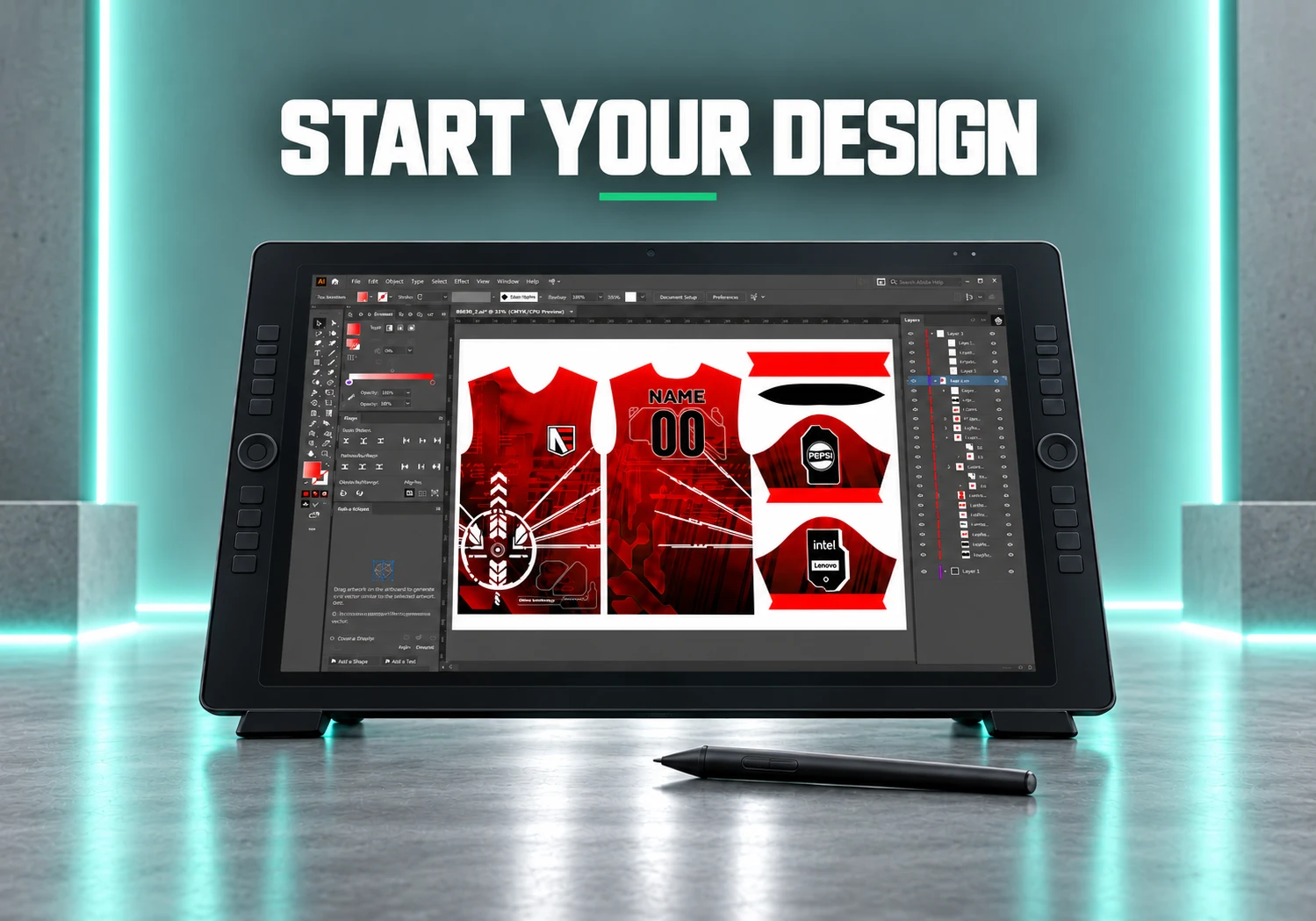 Exclaim custom jersey design service