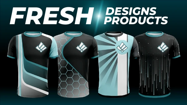 Layout tshirt, gaming and esports jersey design into patterns by Aqibto