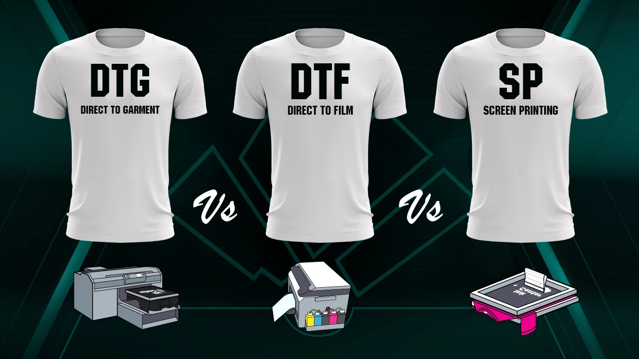 DTG vs DTF vs Screen Printing