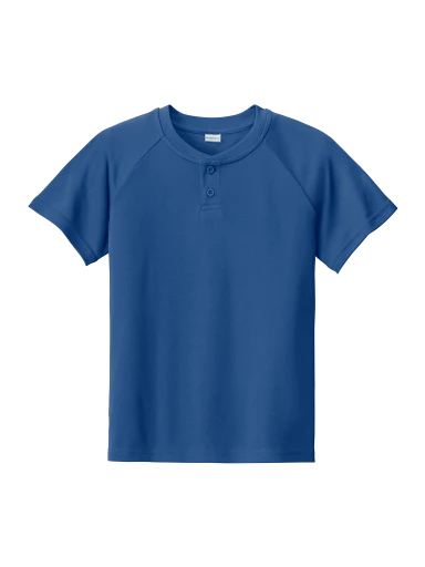 Sport-Tek Youth PosiCharge Competitor 2-Button Henley