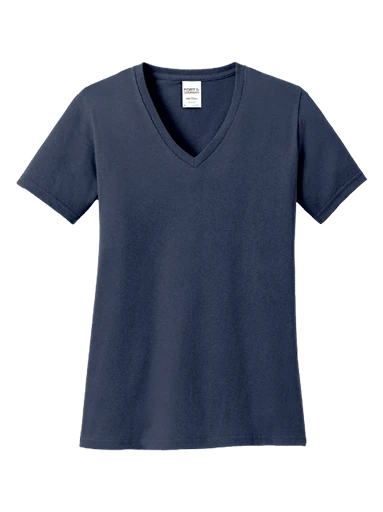 Port & Company Women's Core Cotton V-Neck Tee