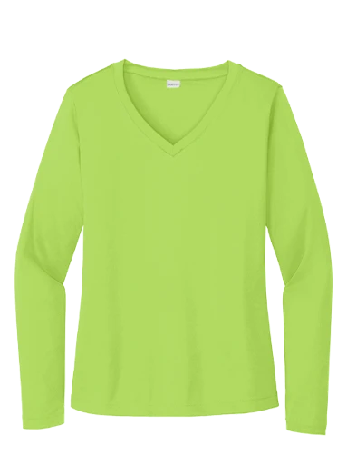 Sport-Tek Women's Long Sleeve PosiCharge Competitor V-Neck Tee